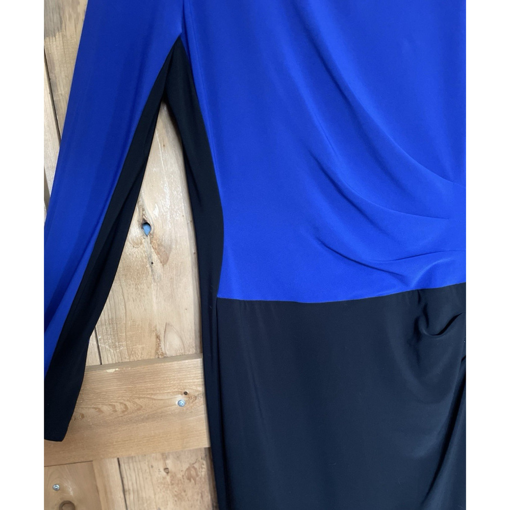 Lauren Ralph Lauren 2-Tone Blue Black Colorblock Dress Size 10, Career, Event - Picture 5 of 5